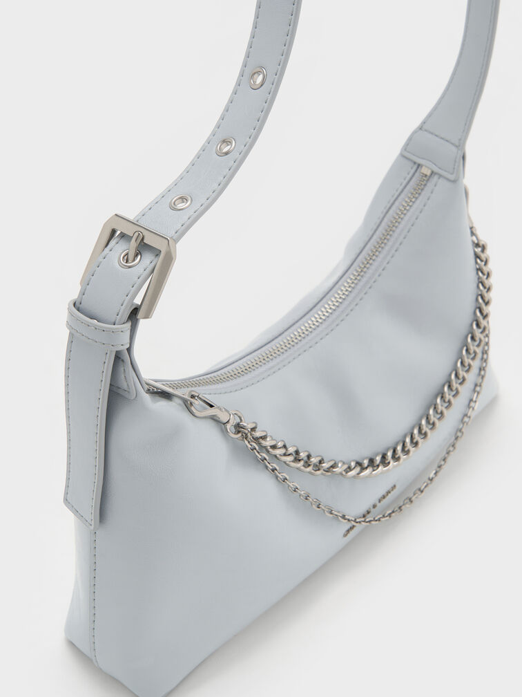 Atwood Chain-Embellished Shoulder Bag, Sea Salt Blue, hi-res