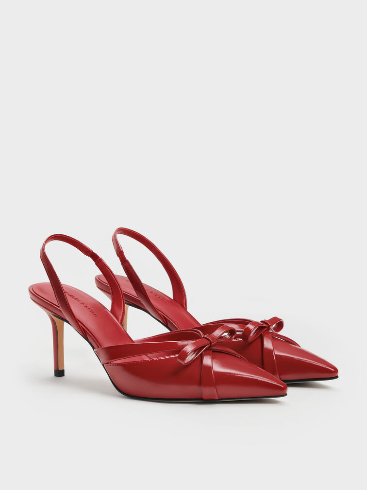 Kaleen Slingback Stilettos, Red, hi-res