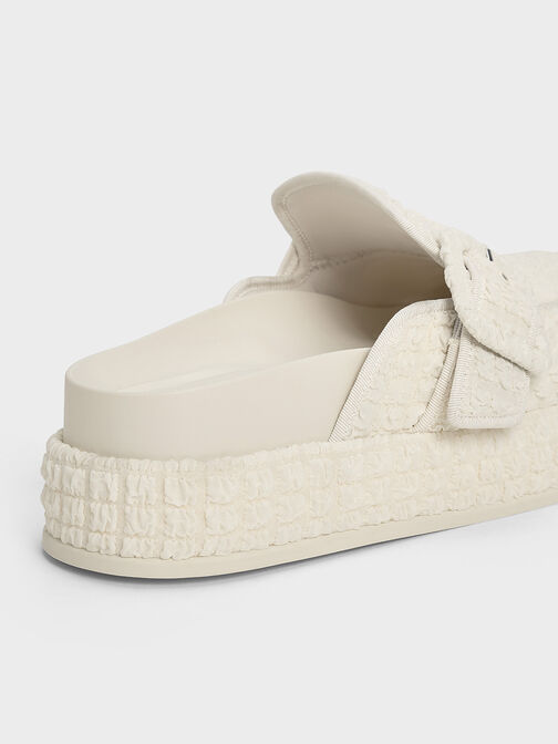 ميولز لورين ذات بتصميم مزخرف وكعب فلاتفورم, أبيض طباشيري, hi-res