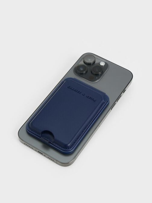 محفظة بطاقات سايرس جلدي بطيّة ثنائية, كحلي, hi-res