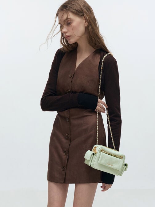 Duo Quilted Crossbody Bag, Mint Green, hi-res