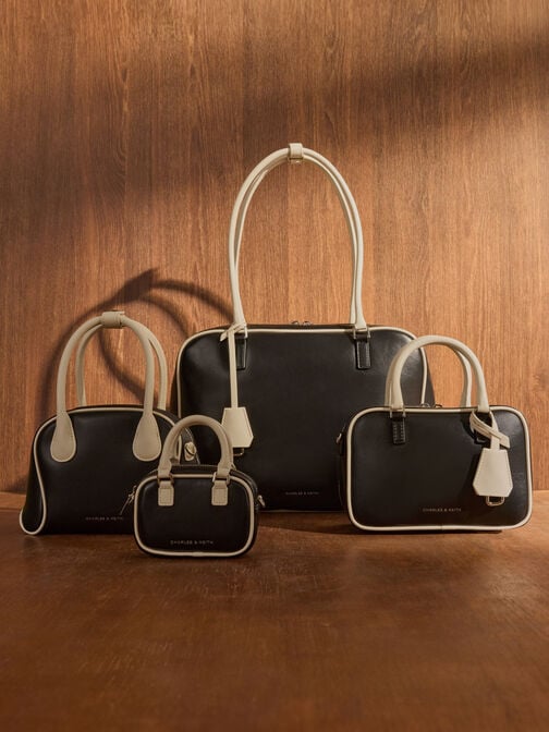 حقيبة بولينغ سيانا كبيرة ملونة بلونين, متعدد الألوان, hi-res