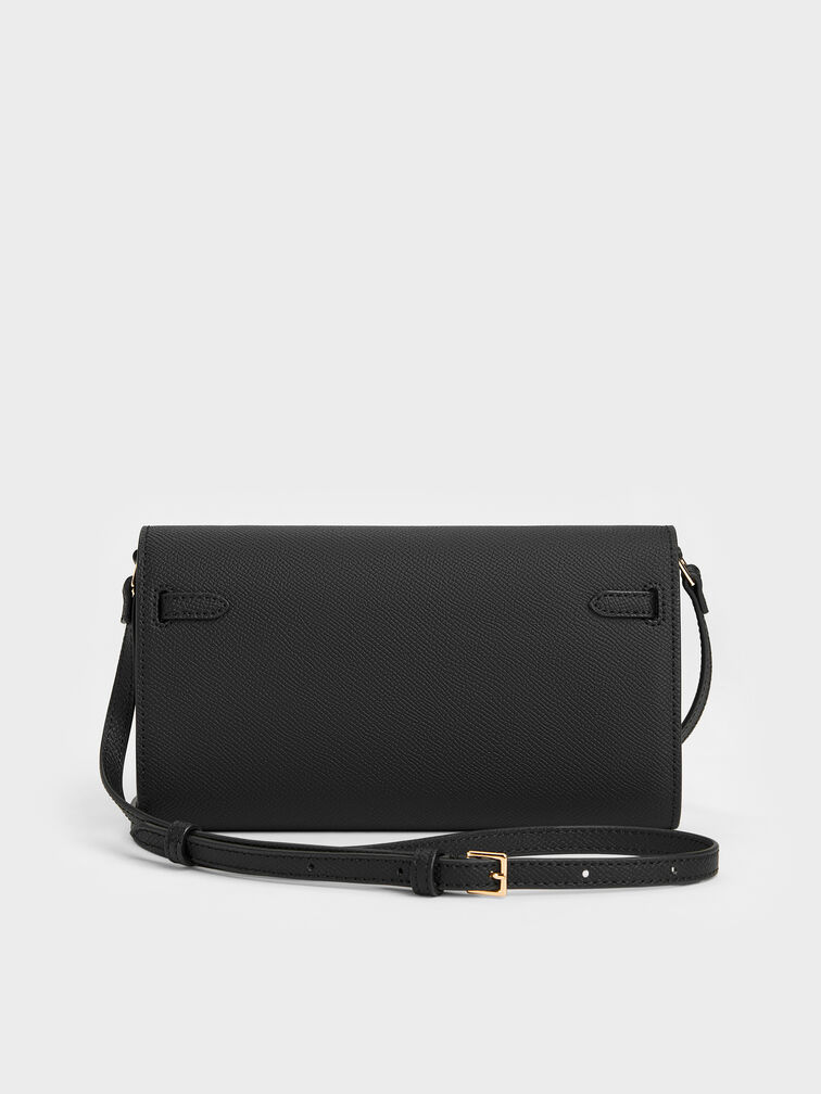 Tricha Knotted-Belt Crossbody Bag, Black, hi-res