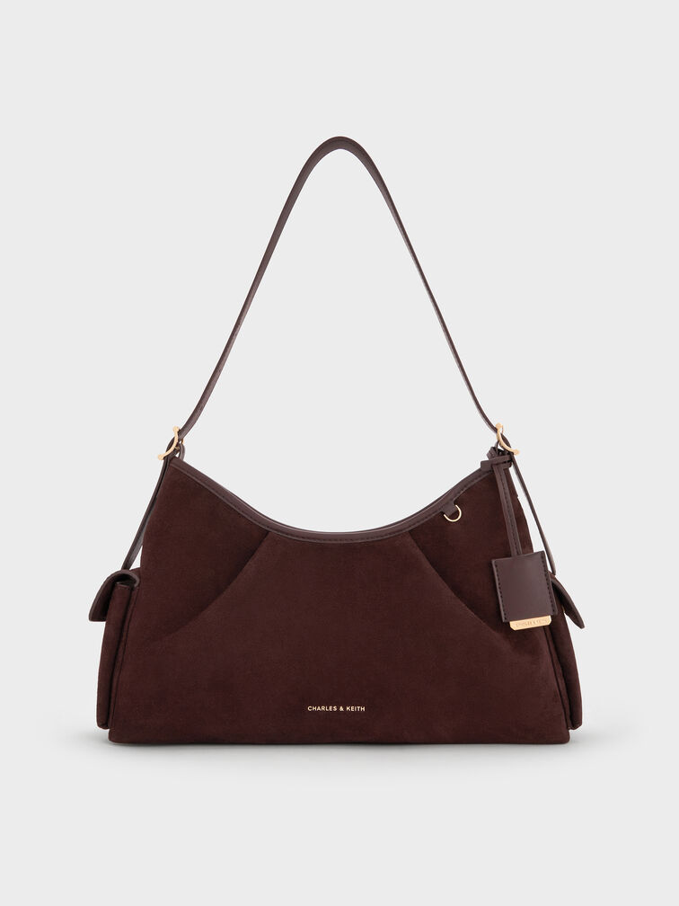 Khai Side-Pocket Shoulder Bag, Espresso Brown, hi-res