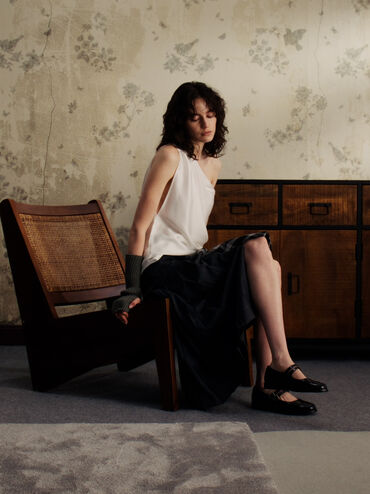 Double-Strap Brogue Mary Janes, Black Boxed, hi-res