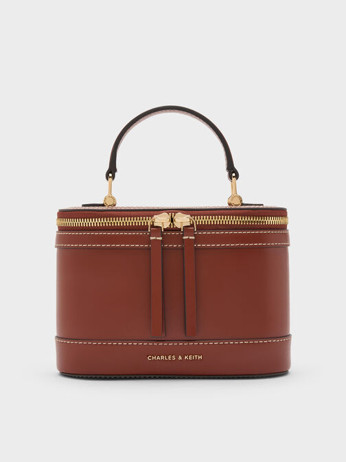 حقيبة مكياج بمقبض علوي من إينولا, قرميدي, hi-res