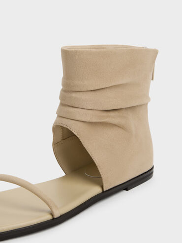 صندل بوت جوبلين مزموم من الشمواه الصناعي, بيج, hi-res