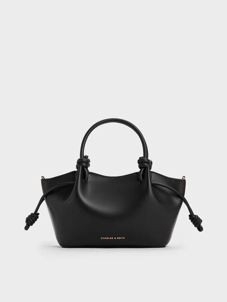 حقيبة توت "سامي" بمقابض معقودة, أسود, hi-res