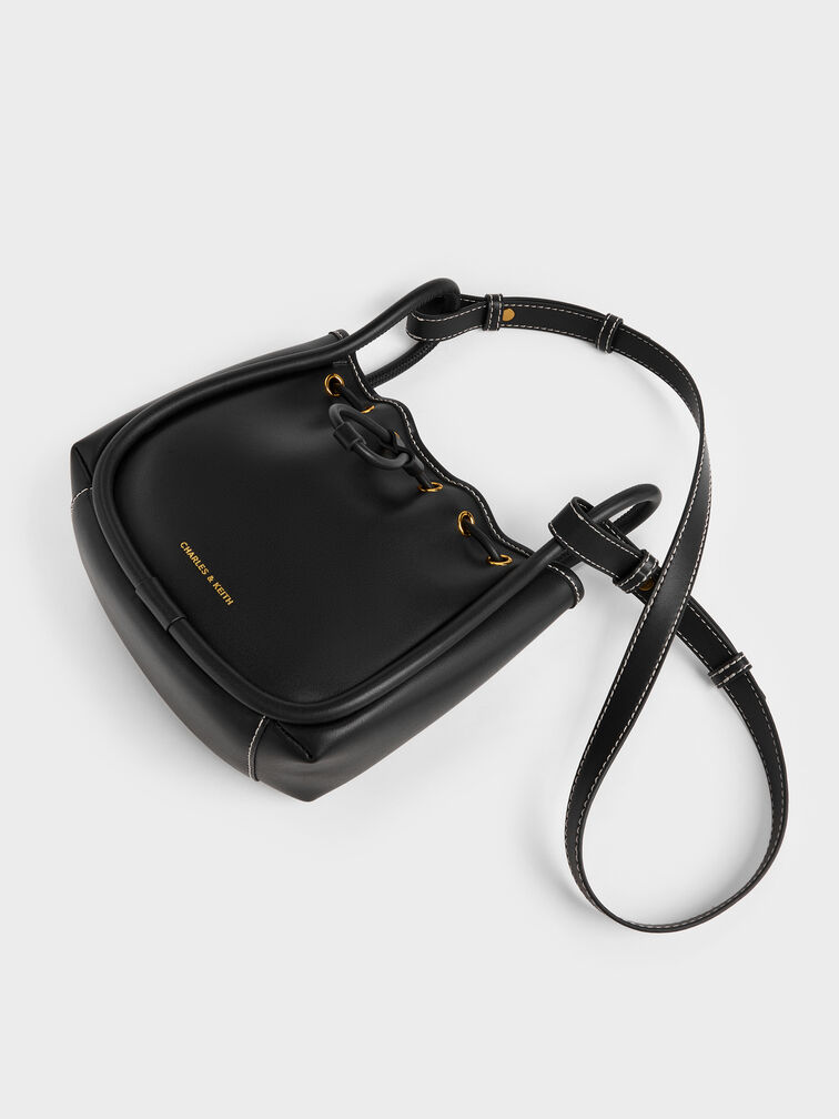 حقيبة باكيت ليلا بتصميم أنبوبي, أسود, hi-res