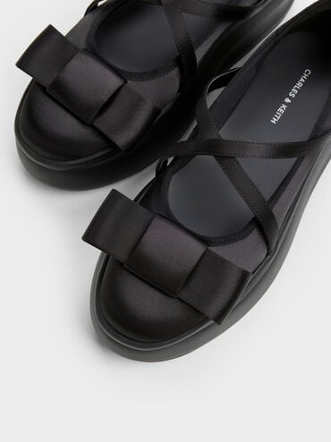 حذاء ماري جين برانتلي بنعل سميك, أسود خشن, hi-res