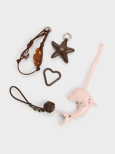Delfina Dolphin & Starfish Charm, Multi, hi-res