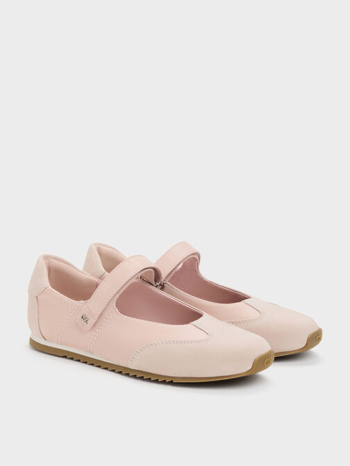 Jace Leather & Suede Mary Jane Sneakers, Pink, hi-res