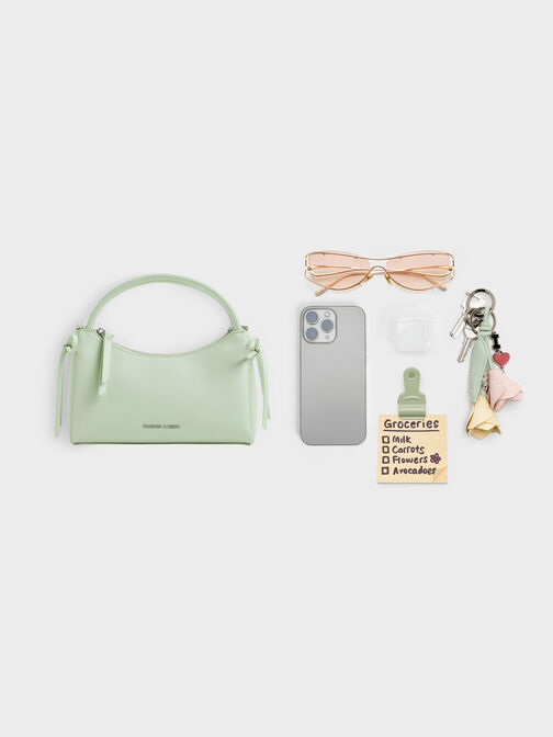 Hazel Bow Top Handle Bag, Mint Green, hi-res
