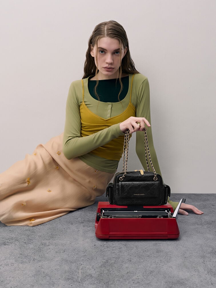 حقيبة كروسبودي "ديو" مبطنة, أسود, hi-res