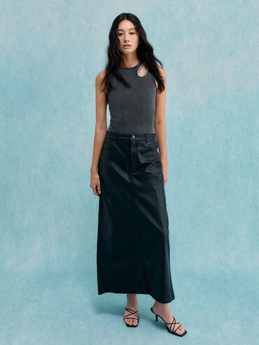 صندل بكعب عالٍ وأشرطة, أسود, hi-res