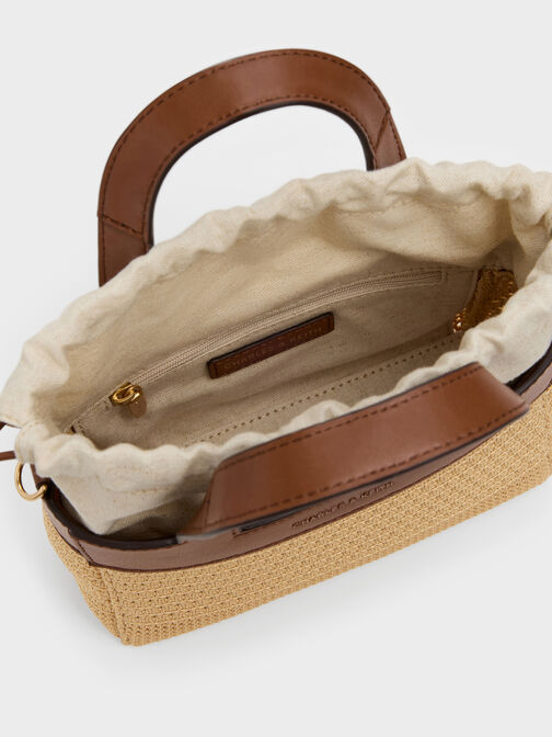 Girls' Ida Knitted Mini Bag, Beige, hi-res