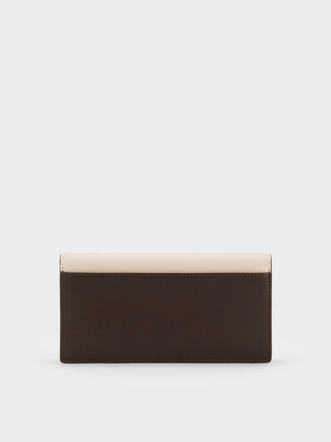 Nasrin Geometric Long Wallet, Multi Brown, hi-res
