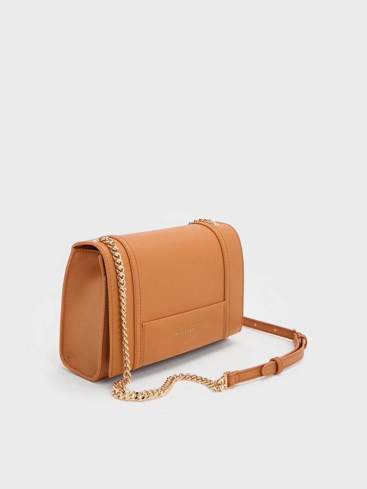 Shalia Chain-Strap Shoulder Bag, Russet Brown, hi-res