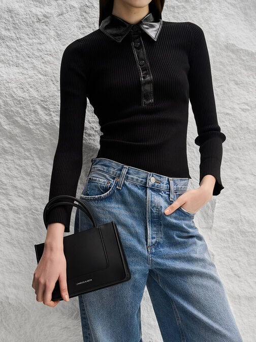 حقيبة توت صغيرة دايلا, أسود كلاسيكي, hi-res