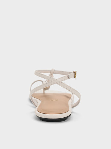 Adema Leather Strappy Thong Sandals, Chalk, hi-res