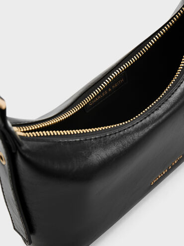 Atwood Chain-Embellished Shoulder Bag, Black, hi-res