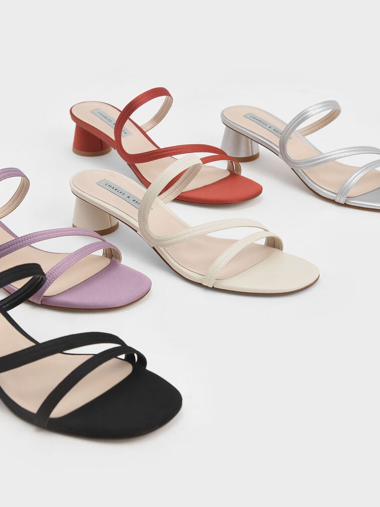 ميولز أردن معدني بأحزمة متموجة, فضي, hi-res