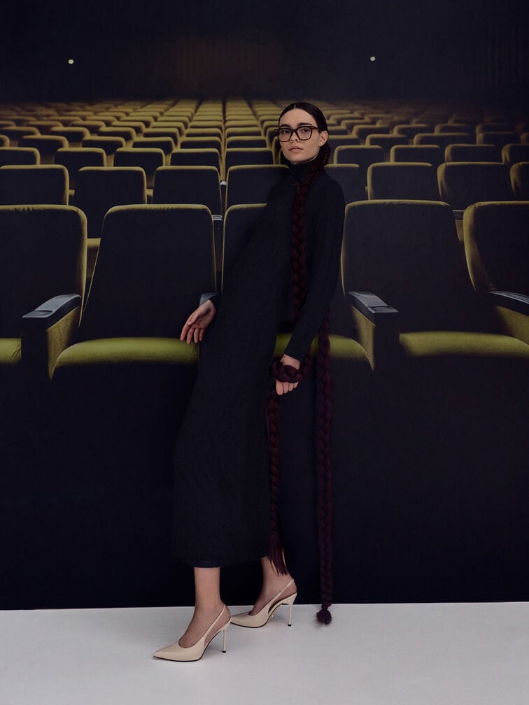 حذاء بكعب عالٍ مفتوح من الخلف من الجلد, شوفاني, hi-res