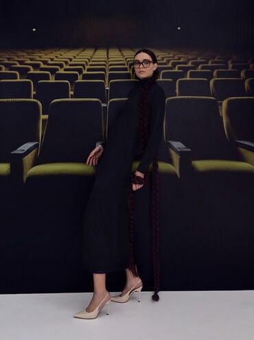 حذاء بكعب عالٍ مفتوح من الخلف من الجلد, شوفاني, hi-res