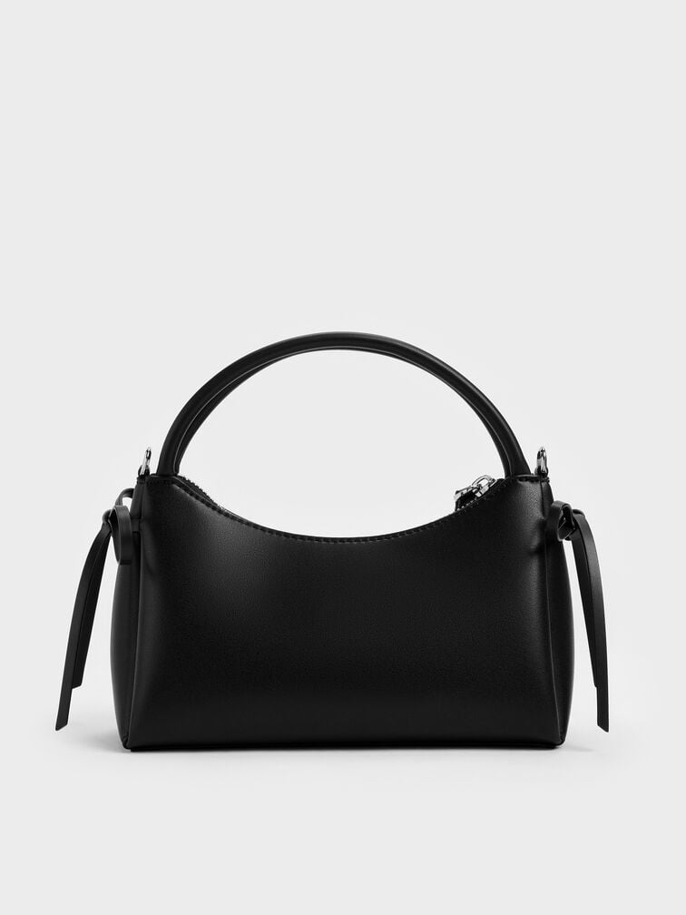 Hazel Bow Top Handle Bag, Noir, hi-res
