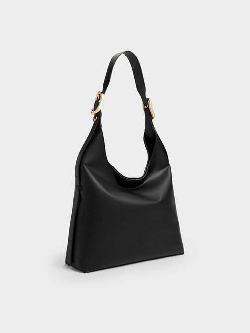 Aislin Hobo Bag, Black, hi-res