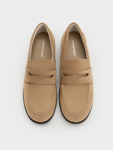 Arven Faux Suede Penny Loafers, Camel, hi-res