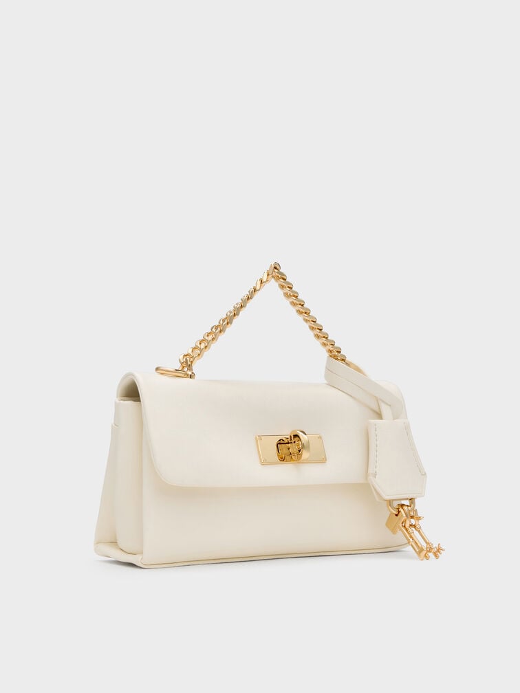 محفظة "كيري" بسلسلة, كريمي, hi-res