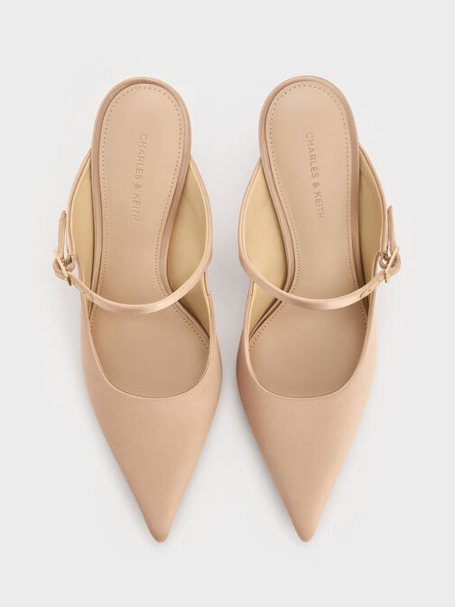 حذاء (مولز) ساتان مفتوح من الخلف, ذهبي, hi-res