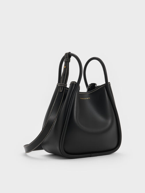 Mini Lyla Tubular Tote Bag, Black, hi-res