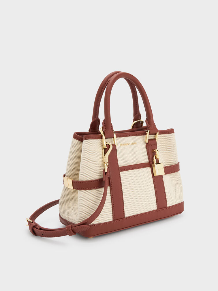 حقيبة قماشية صغيرة على شكل كلب سكوتي, قرميدي, hi-res