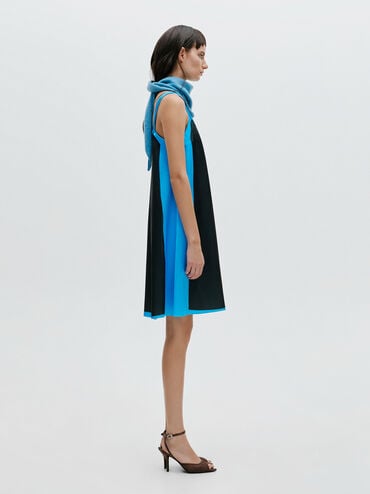 Lace & Satin Peep-Toe Heels, Dark Brown Textured, hi-res