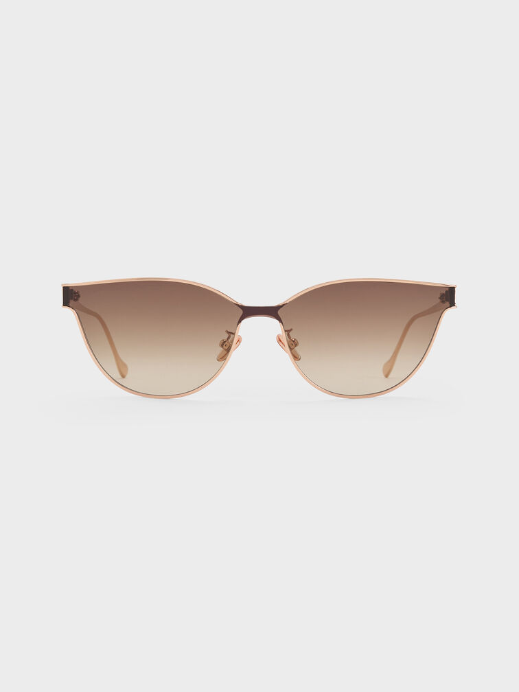 Ginny Cat-Eye Sunglasses, Rose Gold, hi-res