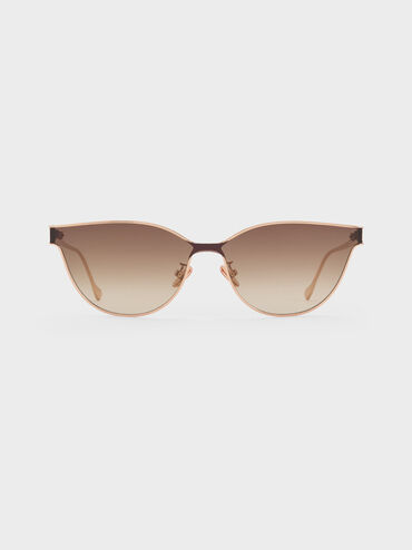 Ginny Cat-Eye Sunglasses, Rose Gold, hi-res