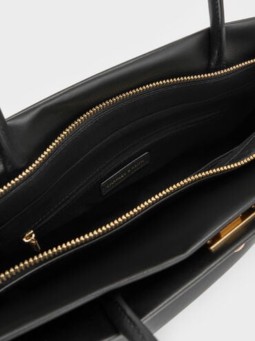حقيبة ساتشيل ليني بمقبض علوي, أسود, hi-res