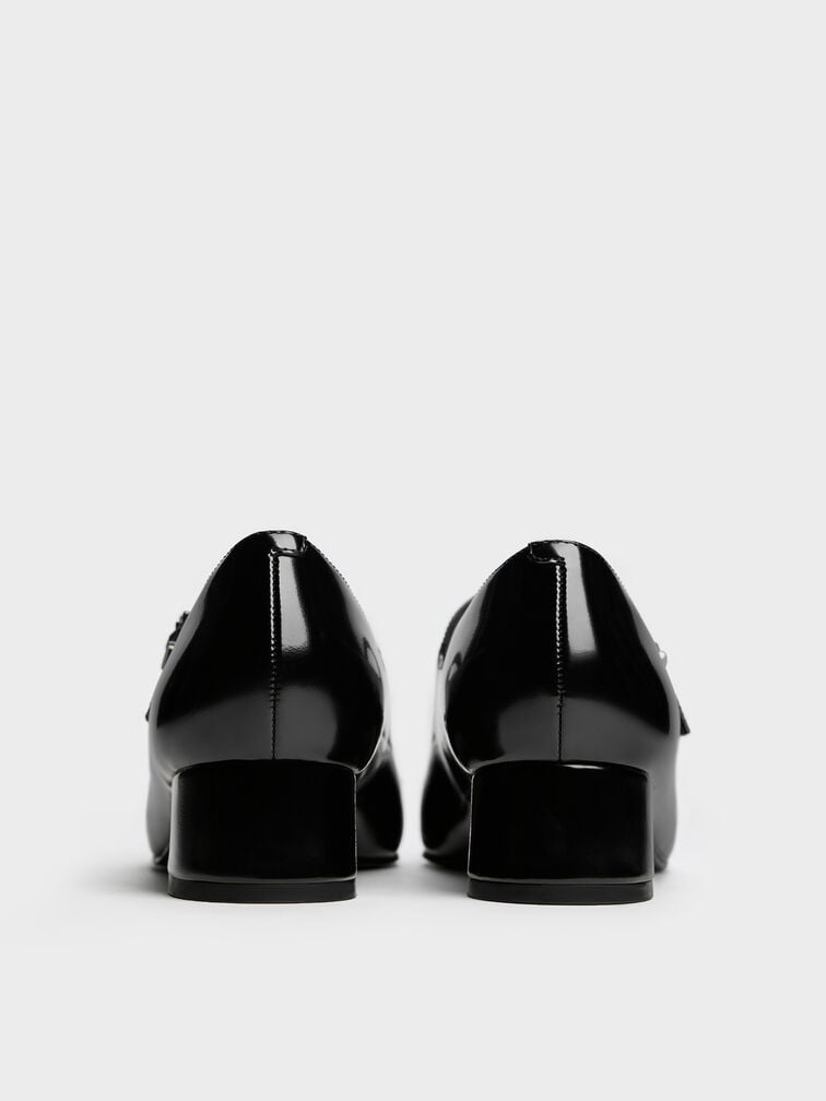 Kelis Rose-Bow Mary Jane Pumps, Black Boxed, hi-res