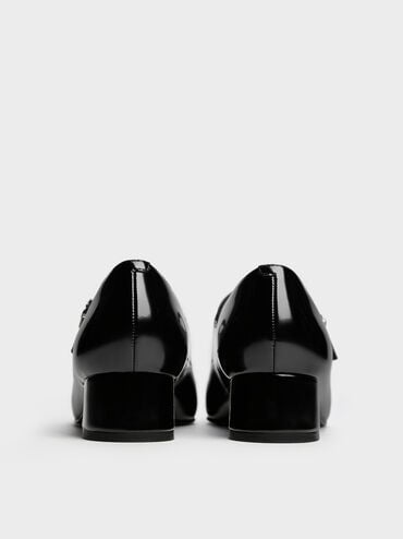 Kelis Rose-Bow Mary Jane Pumps, Black Boxed, hi-res