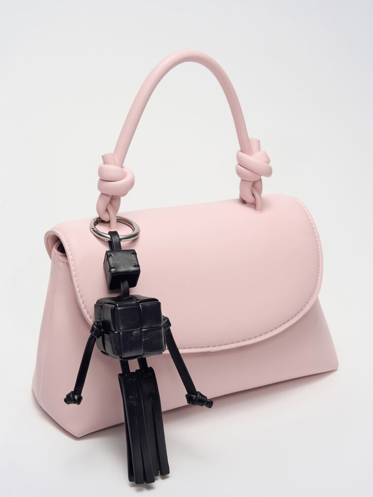 تعليقة شنطة إيفيت روبوت بنقشة منسوجة, أسود كلاسيكي, hi-res