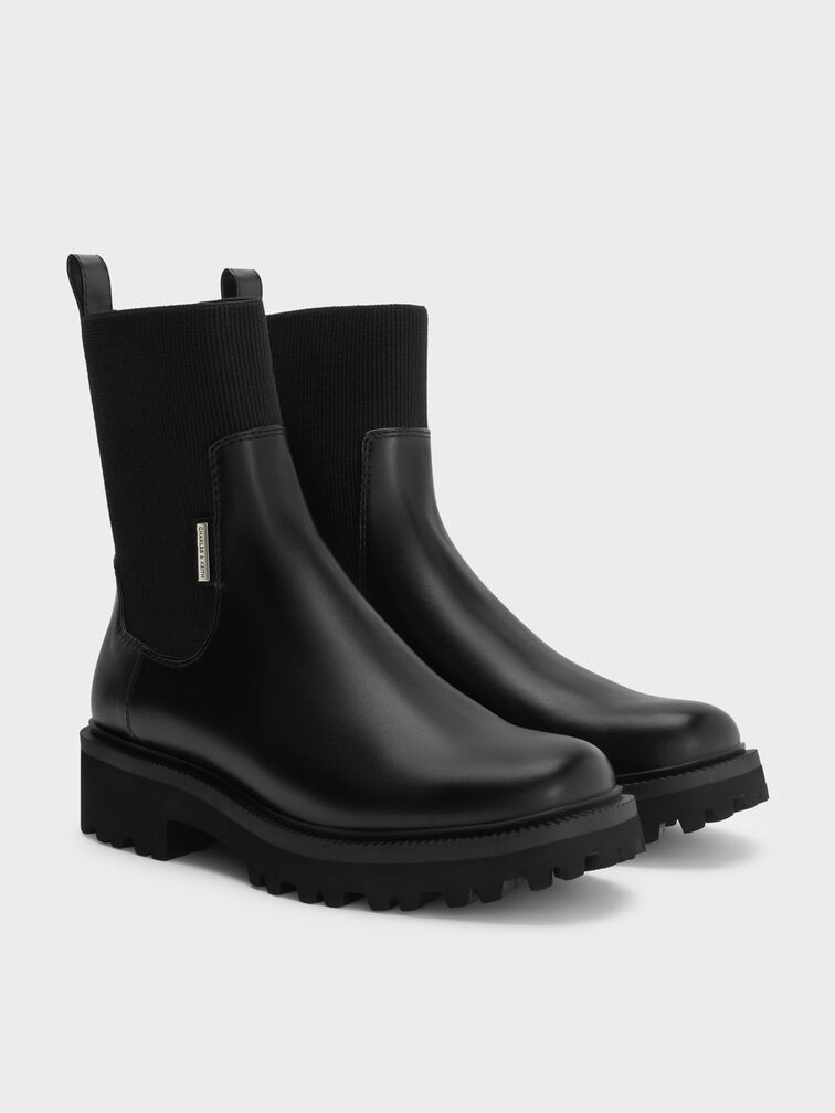 Remy Ridged-Sole Chelsea Boots, Black, hi-res
