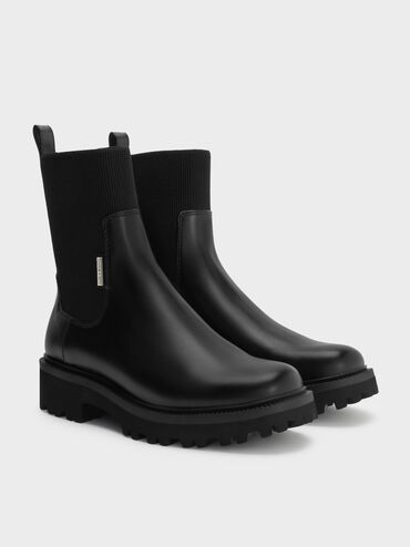 Remy Ridged-Sole Chelsea Boots, Black, hi-res