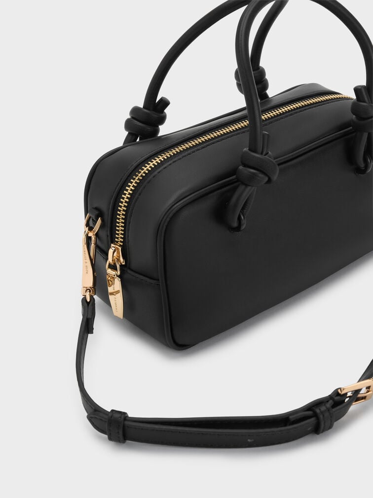 شنطة سامي بحمالة معقودة, أسود, hi-res