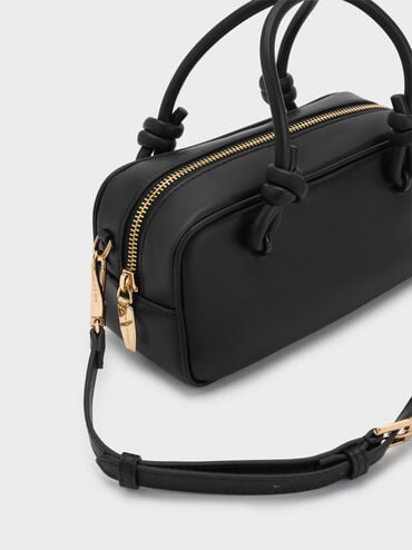 شنطة سامي بحمالة معقودة, أسود, hi-res