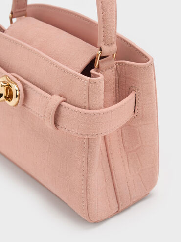 Aubrielle Top Handle Bag, Pink, hi-res