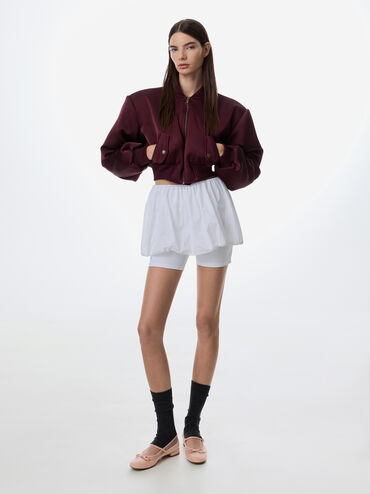 حذاء ماري جين "موليجان" من الشامواه الصناعي والشبك, وردي خجول, hi-res