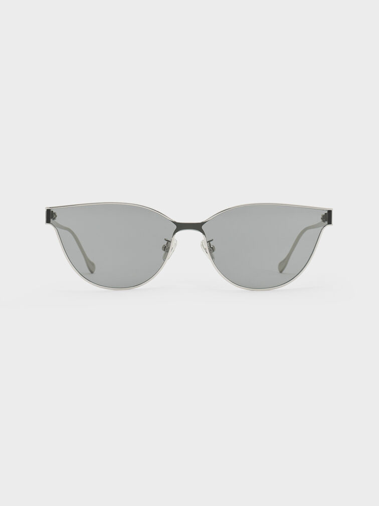 Ginny Cat-Eye Sunglasses, Silver, hi-res