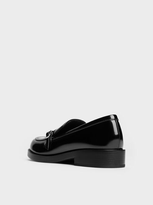 Georgie Chain Loafers, Black Boxed, hi-res